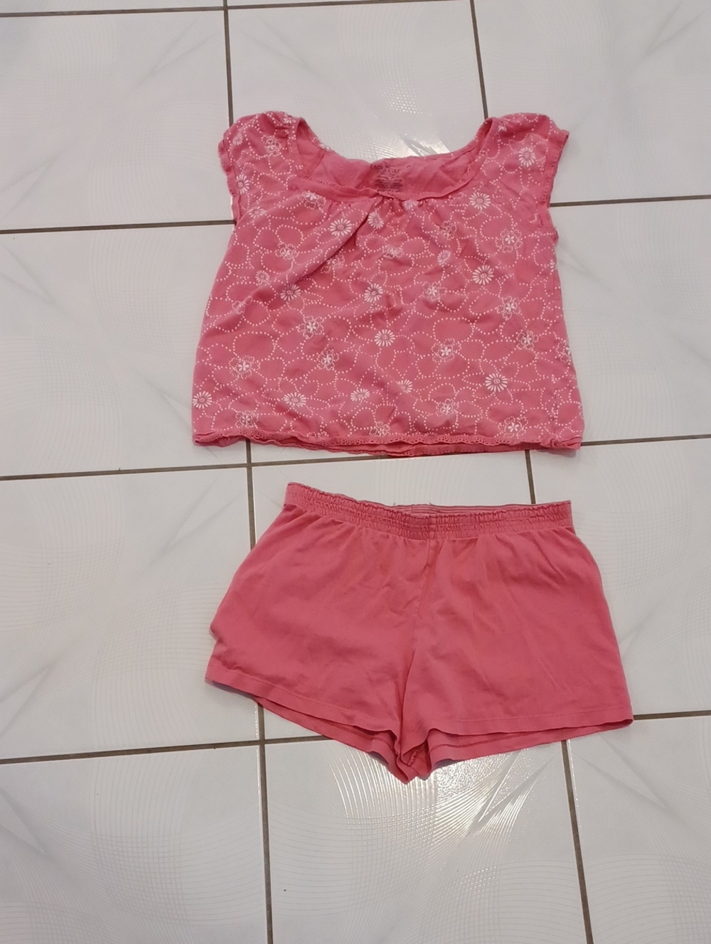 4/$30  Pink Floral Pajama Set - Size XL (14-16 Girl)